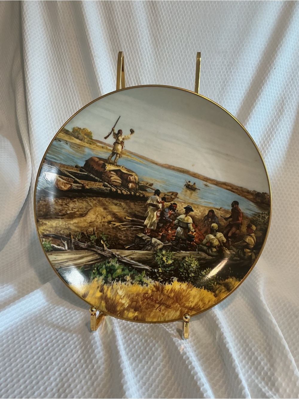 Vtg The Lewis and Clark expedition Collector Plate.Arrival of sergeant Pryor .